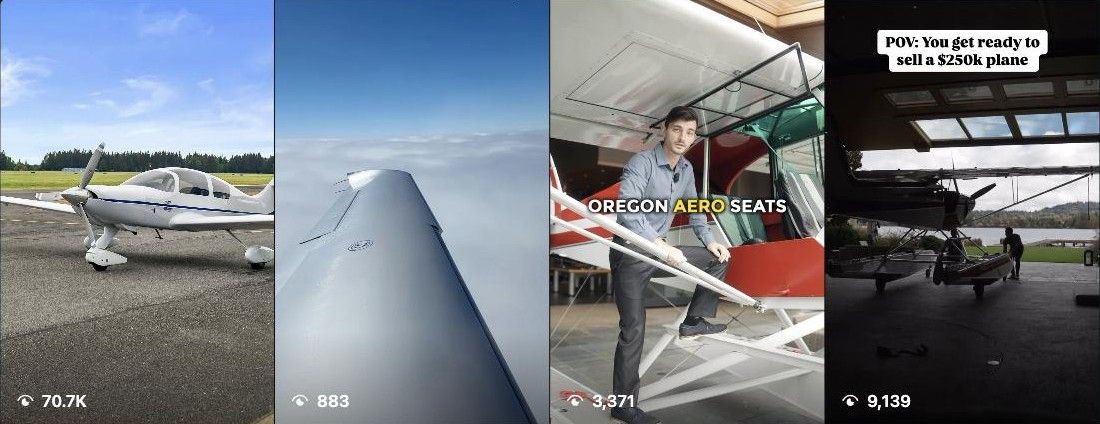 Vlad's Instagram reels tab: the Wheeler Express reel at 70.7K views, beside three other reels at 883, 3,371 and 9,139